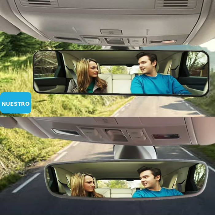 Espejo panorámico con clip interior universal para coche, gran angular