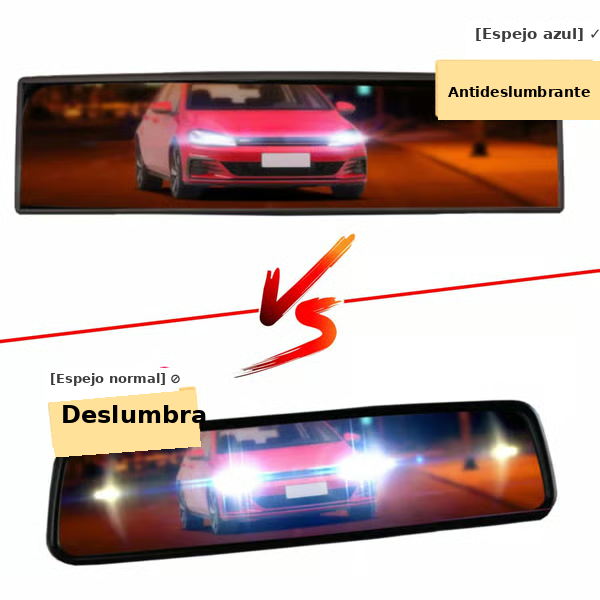 Espejo panorámico con clip interior universal para coche, gran angular