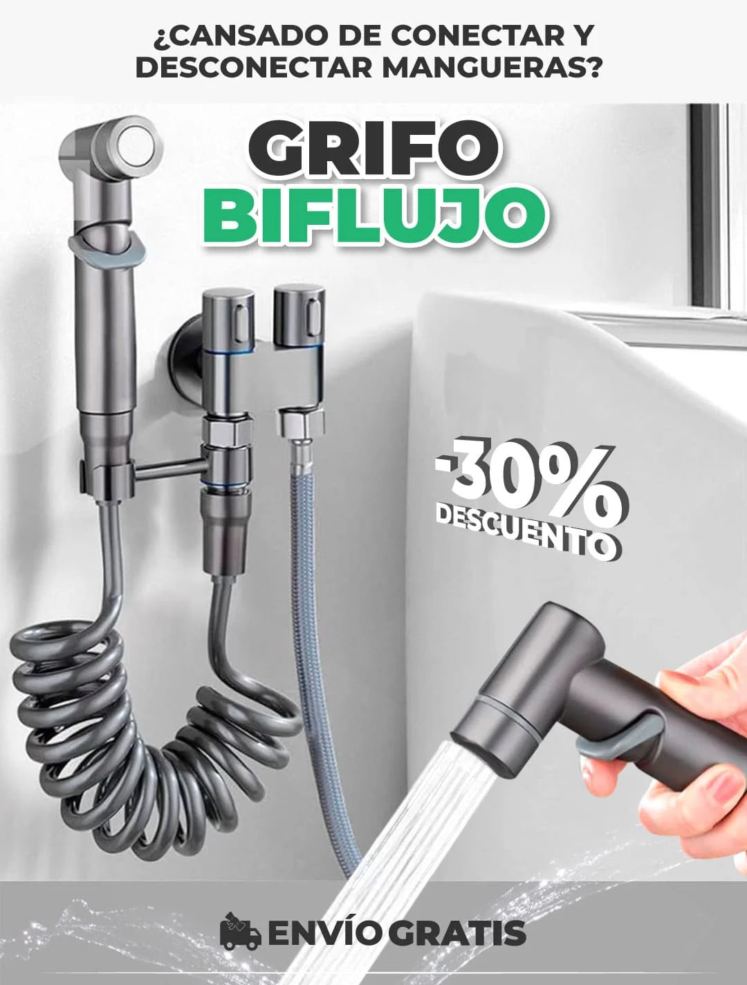 LLAVE DE GRIFO BIFLUJO