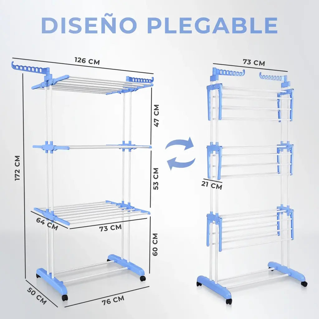 Tender Colgador vertical de Ropa 3 Niveles + ENVIO GRATIS