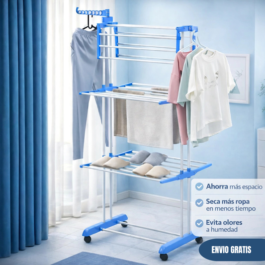 Tender Colgador vertical de Ropa 3 Niveles + ENVIO GRATIS