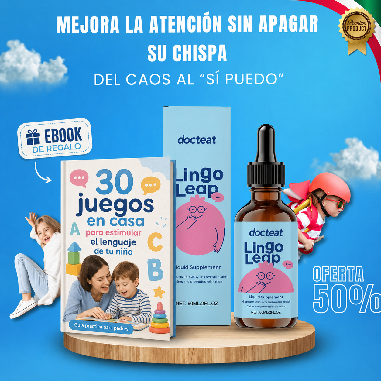 GOTAS POTENCIA EL HABLA Y LA MENTE DE TUS NIÑOS 🎁 Llévate gratis el Plan de Lenguaje en Casa