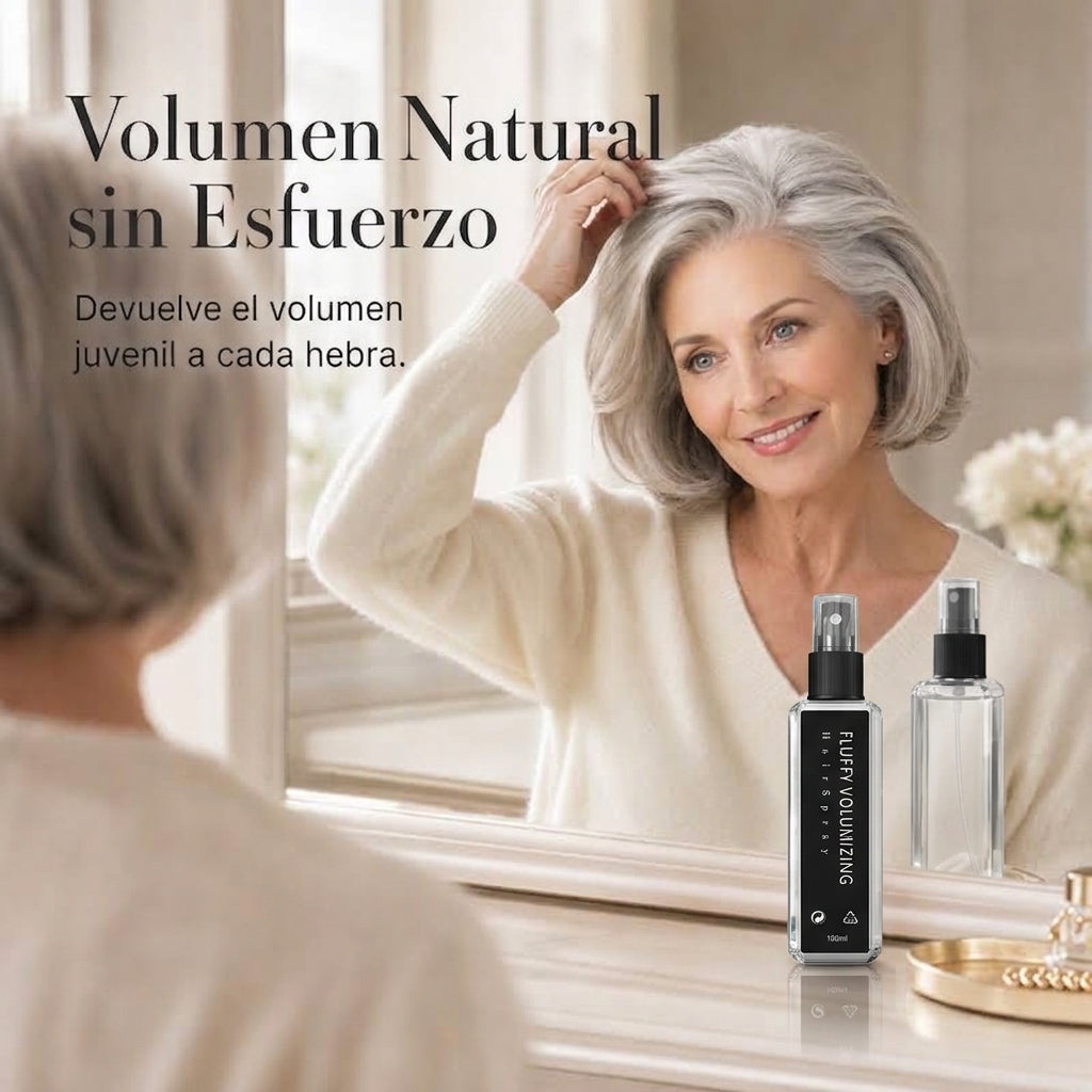 🎉 👩 Spray voluminizador y fijador con aroma a durazno: para un cabello ligero, con volumen y una fijación duradera 2x1.