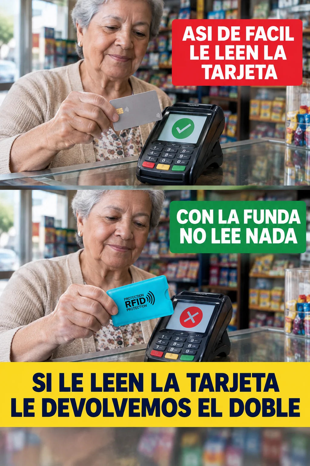 Funda Protectora Antirrobo Rfid y Nfc de Tarjetas
