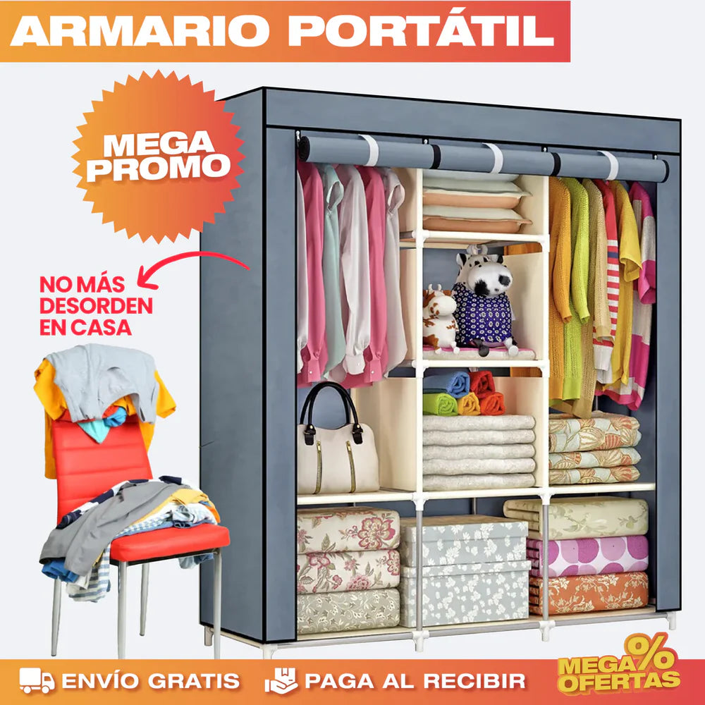 CLOSET DE 3 NIVELES CON FORRO