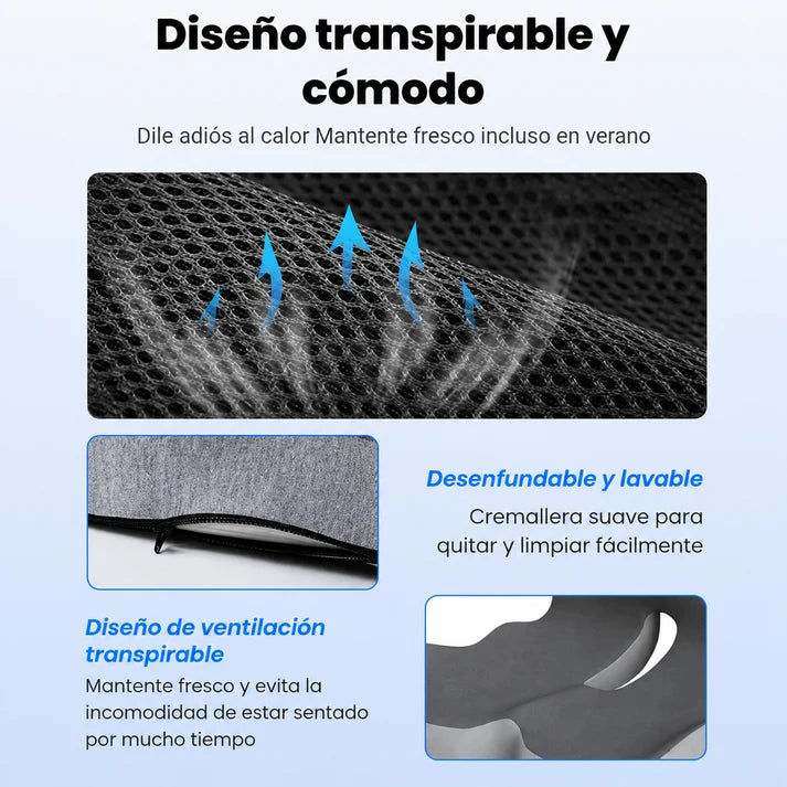 Cojín ergonómico SitEase™ Pasa del dolor a disfrutar horas sentado + envío GRATIS 🎁+ eBook de regalo
